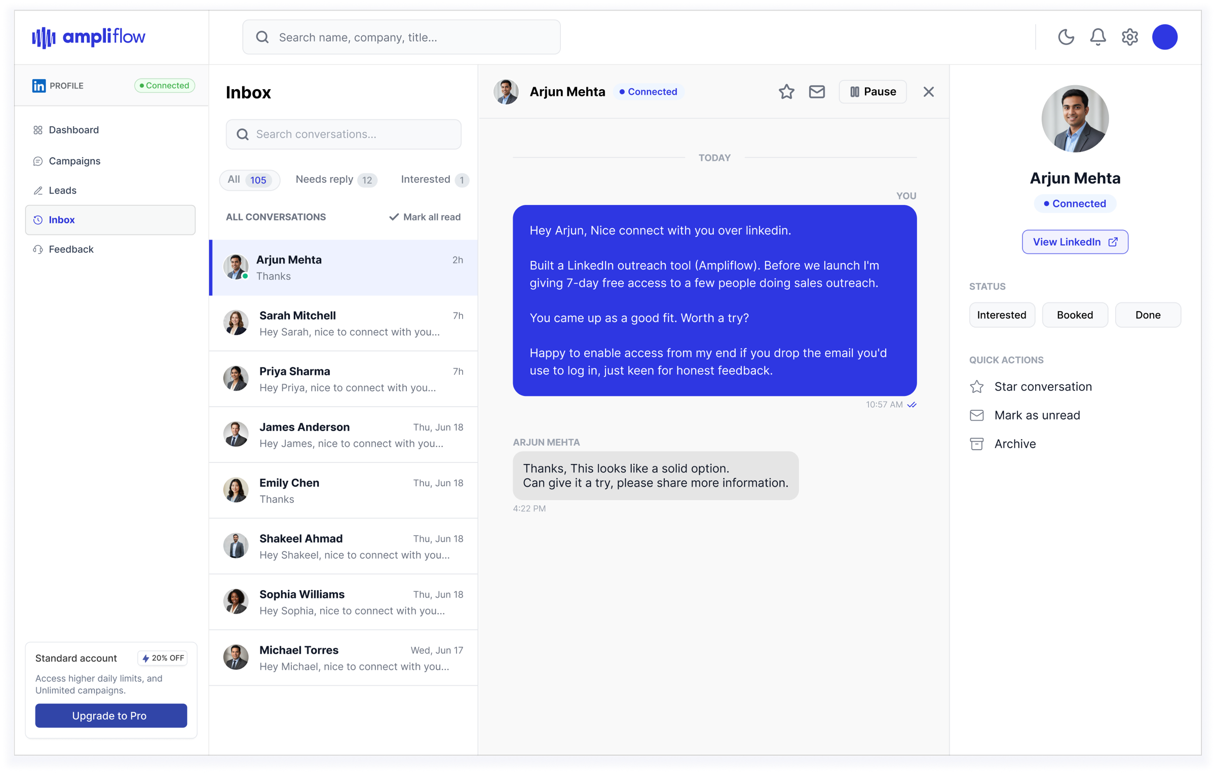Ampliflow smart inbox